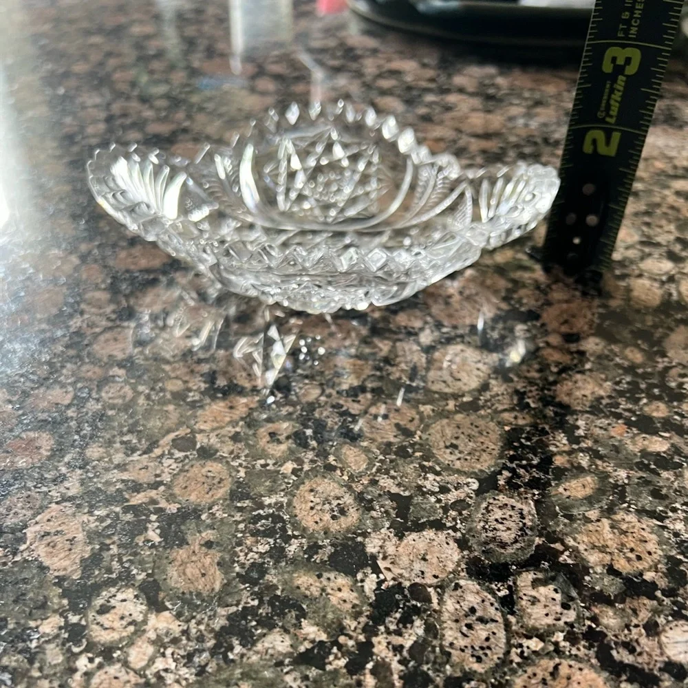 Vintage Glass Relish Dish EUC